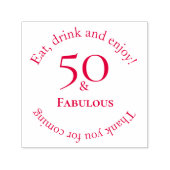 Elegant 50 & Fabulous Circular Celebration Design セルフインキングスタンプ (デザイン)