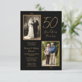 Elegant 50th Anniversary Invitation 招待状 (スタンド正面)