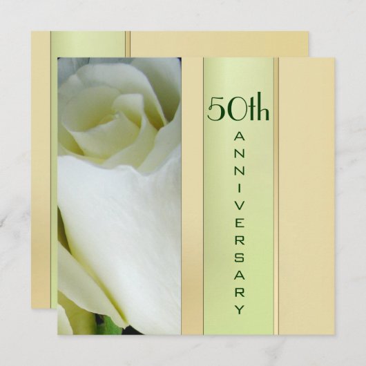 Elegant 50th Anniversary Invitation 招待状 (正面/裏面)