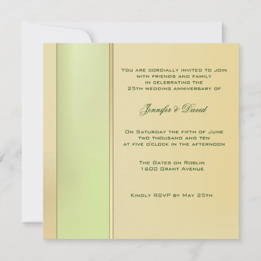 Elegant 50th Anniversary Invitation 招待状 (裏面)