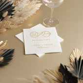 Elegant 50th Anniversary Milestone Infinity Love 箔ナプキン