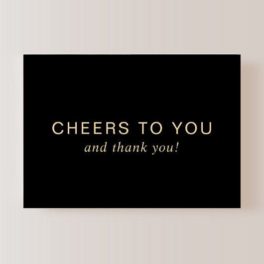 Elegant 50th Birthday Black Gold サンキューカード