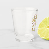 Elegant 50th Birthday Gold Thank You Party Favors ショットグラス (左)