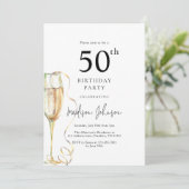 Elegant 50th Birthday Party 招待状 (スタンド正面)