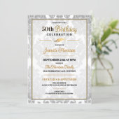 Elegant 50th Birthday Party Celebration 招待状 (スタンド正面)