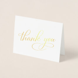 Elegant 50th Birthday Party Foil Thank You 箔カード