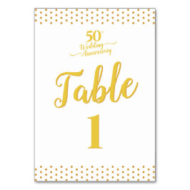 Elegant 50th Wedding Anniversary テーブルナンバー