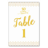 Elegant 50th Wedding Anniversary テーブルナンバー (裏面)