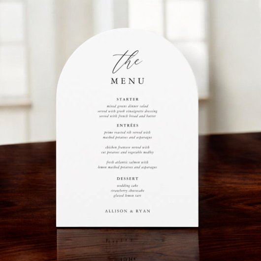 Elegant 5x7" Wedding Table Menu Cards Flat Menu 招待状