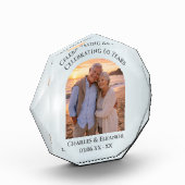 Elegant 60th Anniversary Arch Photo Keepsake Gift フォトブロック (左)