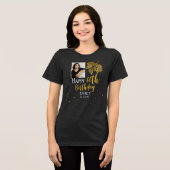 Elegant 60th Birthday Gold Foliage Photo Party トライブレンドＴシャツ (正面全面)