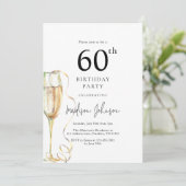 Elegant 60th Birthday Party 招待状 (スタンド正面)