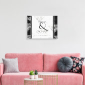 Elegant 60th Diamond Wedding Anniversary キャンバスプリント (インサイチュ (リビング))