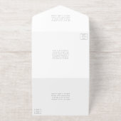 Elegant 60th Diamond Wedding Anniversary Real Foil オールインワン招待状 (外側)