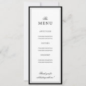 Elegant 70th Birthday Party Program + Menu  招待状 (裏面)