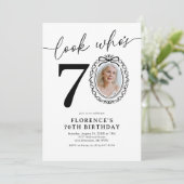 Elegant 70th Birthday Photo 招待状 (スタンド正面)