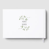 Elegant 70th Wedding Anniversary Floral Greenery ゲストブック (裏面)