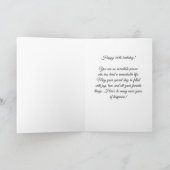 Elegant 80 and Fabulous Ornament 80th Birthday カード (内部)