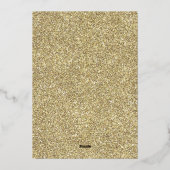 Elegant 80th Birthday Black and Gold Glitter 箔招待状 (裏面)