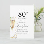 Elegant 80th Birthday Party 招待状 (スタンド正面)