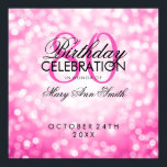 Elegant 80th Birthday Party Pink Lights Copper ポスター<br><div class="desc">Elegant 80th Birthday Party Pink Lights Copper banner template.</div>