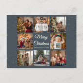 Elegant 8 Photo Christmas Card シーズンポストカード (正面)