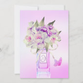 Elegant 90th Birthday Floral Bouquet Watercolor 招待状 (正面)