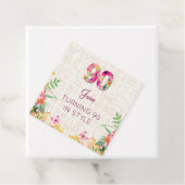 Elegant 90th Birthday for Her - Floral Style フェイバータグ (インサイチュ)