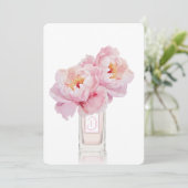 Elegant 90th Birthday Pink Floral Watercolor 招待状 (スタンド正面)