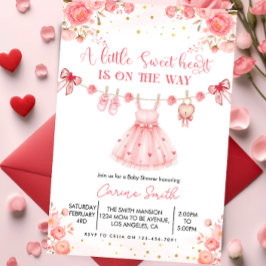 Elegant a Little Sweetheart Baby Shower  招待状