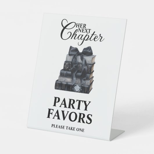 Elegant A New Chapter Bridal Shower Tabletop 台座サイン (正面)