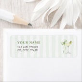 Elegant A Tini One Baby Shower Return Address ラベル (インサイチュ)