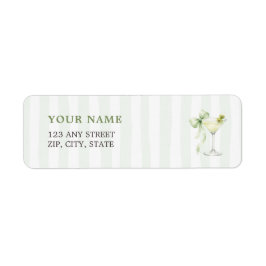 Elegant A Tini One Baby Shower Return Address ラベル
