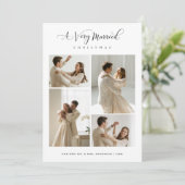 Elegant A Very Married Christmas Script 4 Photo シーズンカード (スタンド正面)
