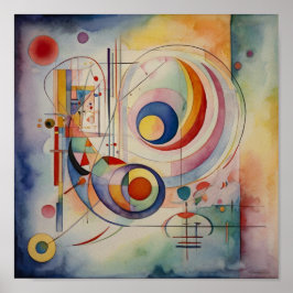 Elegant Abstract Art Water Color Poster ポスター