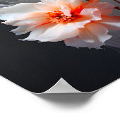 Elegant Abstract Blush Flower Misty Flow ポスター (角)