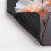 Elegant Abstract Blush Flower Misty Flow マウスパッド (コーナー)