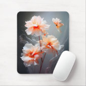 Elegant Abstract Blush Flower Misty Flow マウスパッド (マウス)
