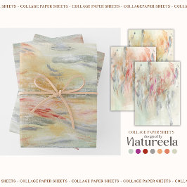 Elegant Abstract Collage  ラッピングペーパーシート