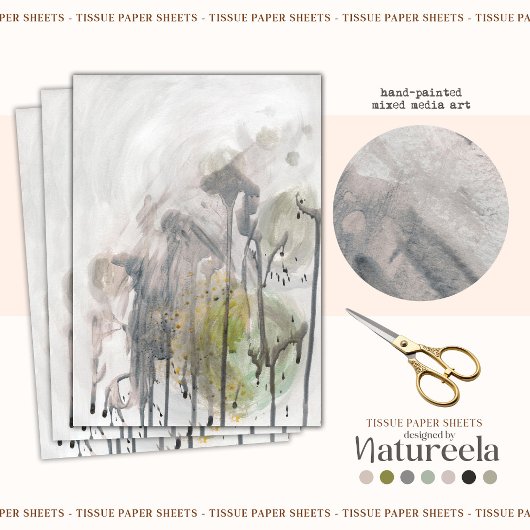 Elegant Abstract Design Decoupage Tissue Paper 薄葉紙