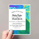 Elegant Abstract Fine Art Modern Artful Wedding アクリル招待状 (インサイチュ (ポータブル))