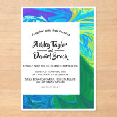 Elegant Abstract Fine Art Modern Artful Wedding アクリル招待状 (正面)