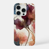 Elegant Abstract Floral Art Phone Case modern desi iPhoneケース (裏面)