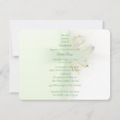 Elegant Abstract Floral Cross Baptism invitation  招待状 (正面)