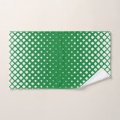 Elegant Abstract Gradient White Diamonds on Green バスタオルセット (ハンドタオル)