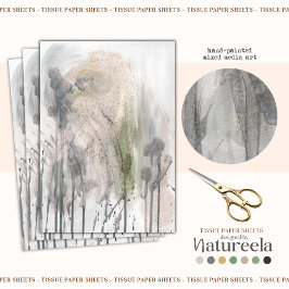 Elegant Abstract Gray Decoupage Tissue Paper 薄葉紙