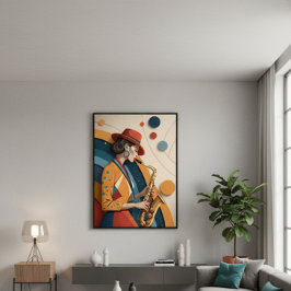 Elegant Abstract Jazz Woman Canvas Print キャンバスプリント