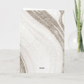 Elegant Abstract Pale Gold Marble Agate Wedding サンキューカード (裏面)