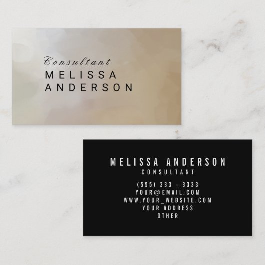 Élégant Abstrait 名刺 (正面/裏面)