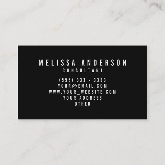 Élégant Abstrait 名刺 (裏面)